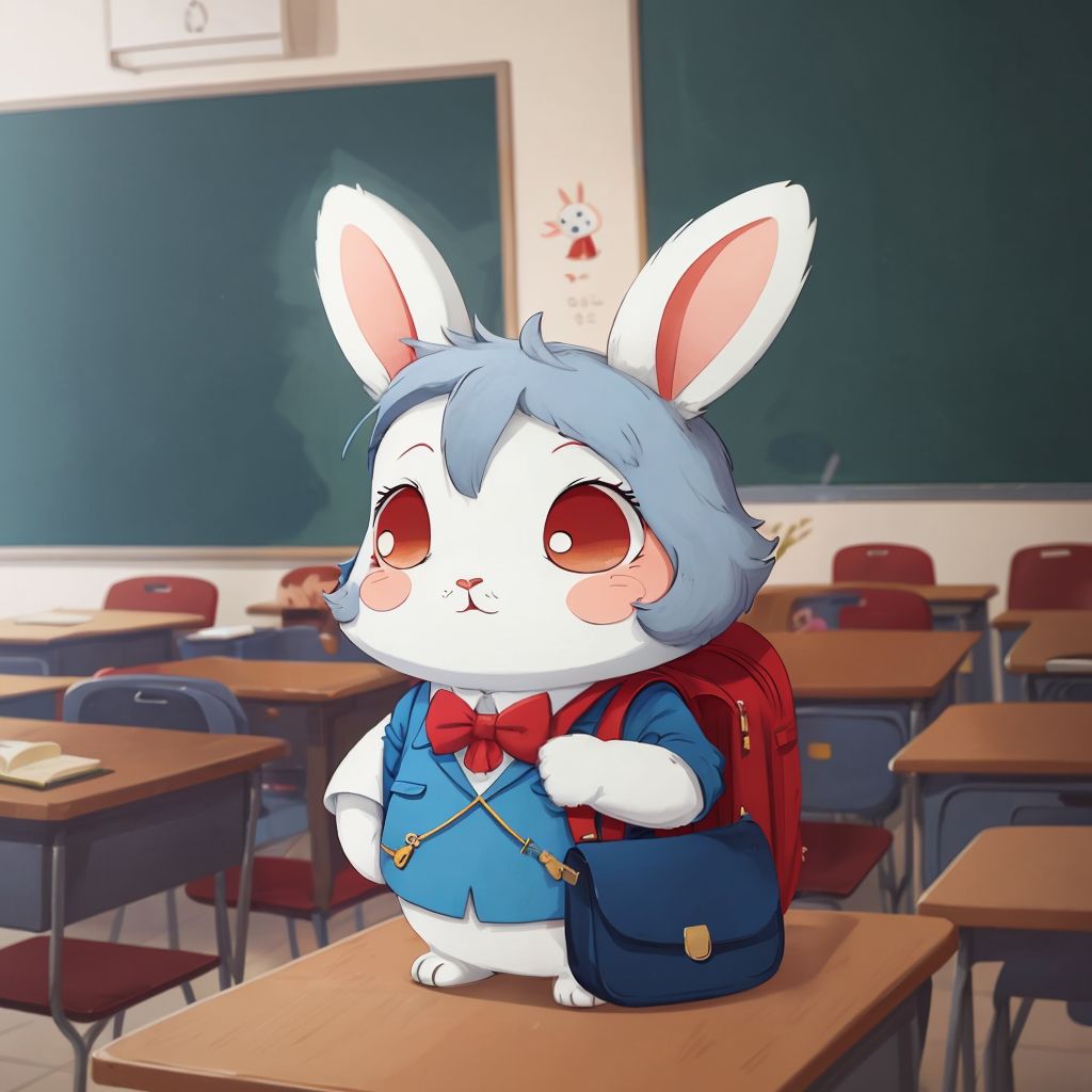Léo le petit lapin apprend la différence